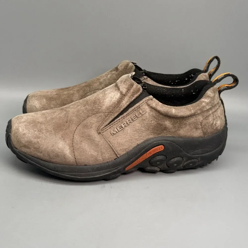 Merrell Jungle Moc Men's 9 WIDE Brown Suede Outdoor Slip-On Low Hiking Shoes